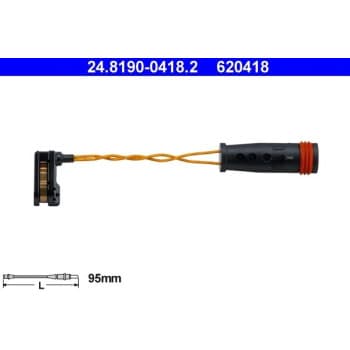 Contact d'avertissement, usure des plaquettes de frein 24.8190-0418.2 ATE