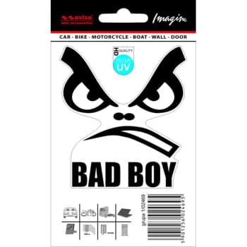 Autocollant Bad Boy - 7,5 x 8,5 cm - Noir