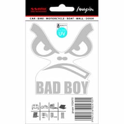 Autocollant Bad Boy - 7,5 x 8,5 cm - Gris