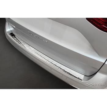 Protecteur de pare-chocs arrière en acier inoxydable chromé pour Volkswagen Multivan T7 2021- 'Ribs'