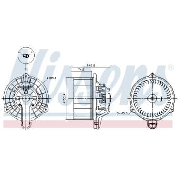 ventilateur de poêle 87564 Nissens