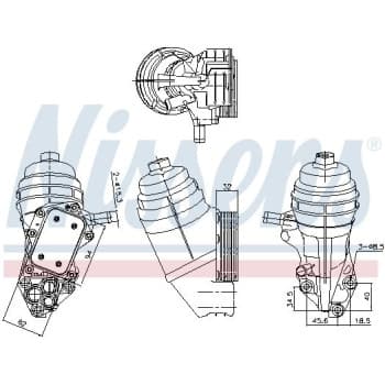Refroidisseur d'huile, huile moteur 91320 Nissens