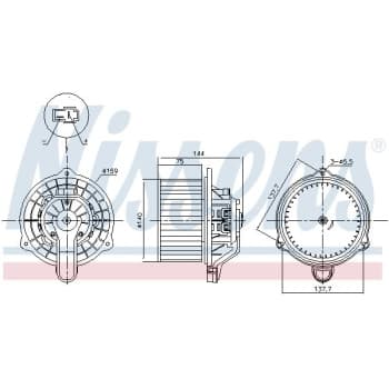 ventilateur de poêle 87568 Nissens