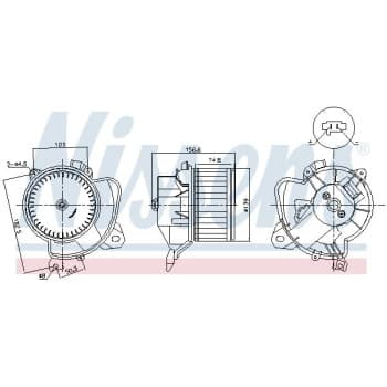 ventilateur de poêle 87574 Nissens