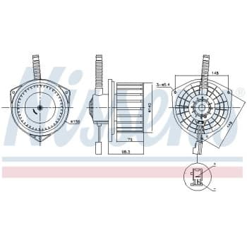 ventilateur de poêle 87753 Nissens