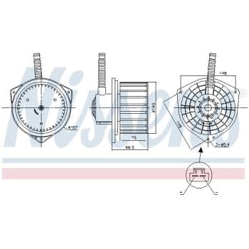 ventilateur de poêle 87756 Nissens