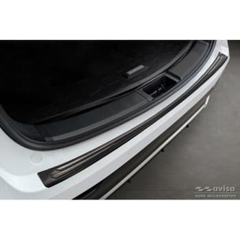 Protecteur de pare-chocs arrière en acier inoxydable noir pour Lexus NX II 2021- 'Lines'