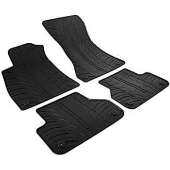 Tapis en caoutchouc pour Audi A5 Sportback 12/2016- (T-Design 4 pièces + clips de montage)