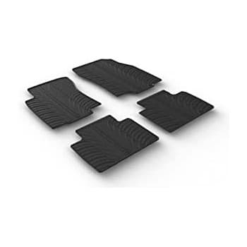 Tapis en caoutchouc pour Renault Koleos II 8/2016- (T-Design 4 pièces + clips de fixation)