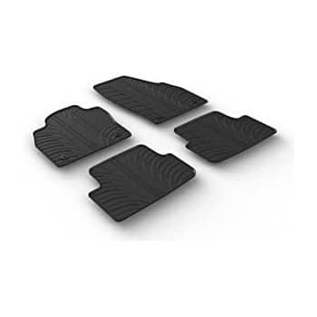 Tapis en caoutchouc pour Volkswagen Polo VI 2017- (T-Design 4 pièces + clips de montage)