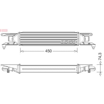 Intercooler, échangeur DIT01007 Denso