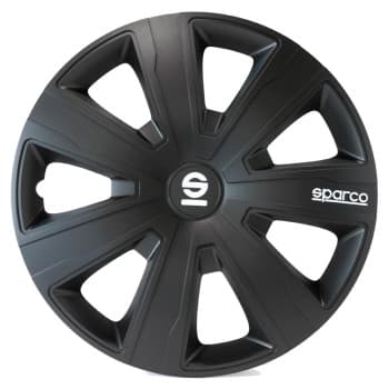 Jeu d'enjoliveurs Sparco 4 pièces Palermo 16 pouces noir