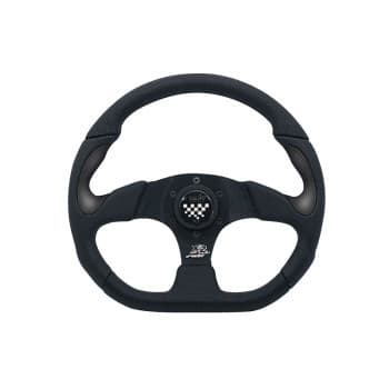 Volant Sport Simoni Racing X2 Poly / Pelle &#39;Formula&#39; 330mm - Noir