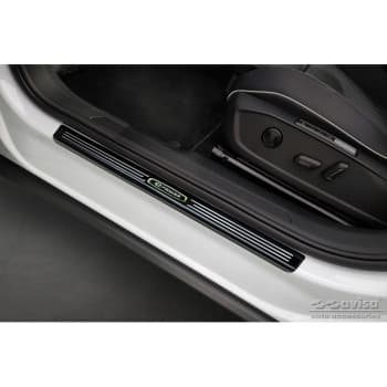 Seuils de porte en acier inoxydable noir sur mesure pour Volkswagen ID.5 2021- 'E-Power' - 4 pièces