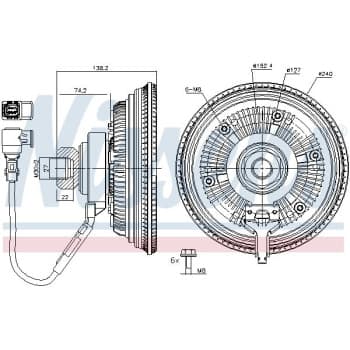 Embrayage, ventilateur de radiateur 86237 Nissens