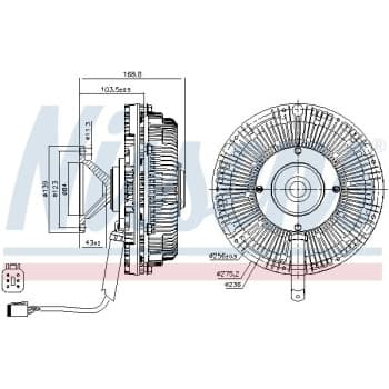 Embrayage, ventilateur de radiateur 86243 Nissens