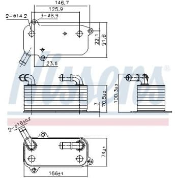 Refroidisseur d'huile, transmission automatique 91389 Nissens