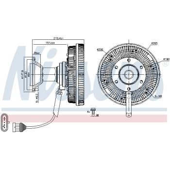Embrayage, ventilateur de radiateur 86242 Nissens