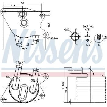 Refroidisseur d'huile, transmission automatique 91398 Nissens