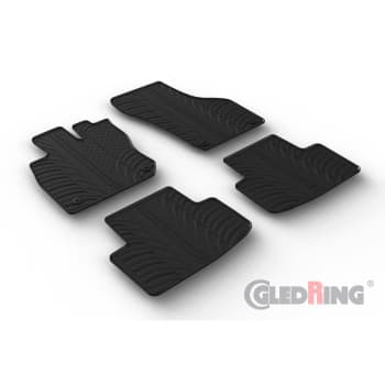 Tapis en caoutchouc adaptés pour Skoda Octavia IV e-Tec Sedan/Kombi 2020- (profil en T en 4 parties + clips de montage