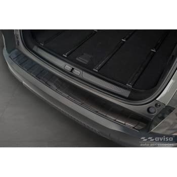 Protection de seuil de coffre en inox noir adaptable à Citroën C5 X 2021- 'Ribs'