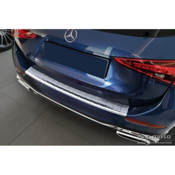Protection de seuil de coffre en inox adaptable à Mercedes Classe C AMG W206 Combi 2021- 'Ribs'