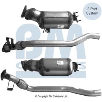 Filtre à particules diesel, système d'échappement BM11402H BM Catalysts