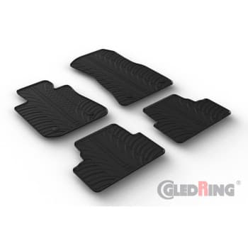 Tapis en caoutchouc sur mesure pour BMW i4 (G26) 2021- (profilé en T en 4 parties + clips de montage)