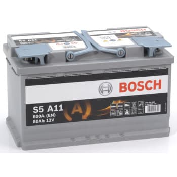 Batterie de voiture Bosch Silver S5A11 - 80A/h - 800A - adaptée aux véhicules avec système start-stop