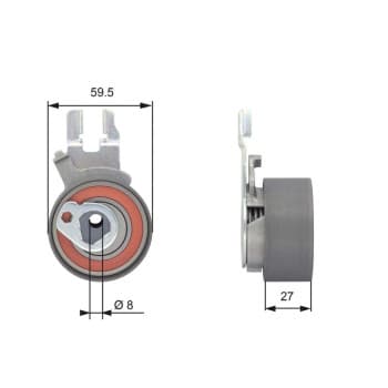 Poulie-tendeur, courroie de distribution PowerGrip® T43173 Gates