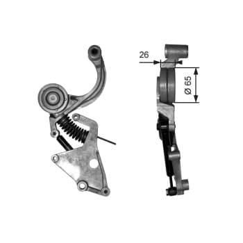 Poulie-tendeur, courroie trapézoïdale à nervures DriveAlign® T38404 Gates