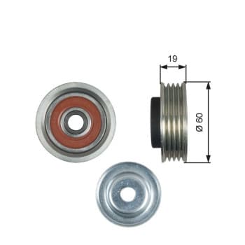 Poulie-tendeur, courroie trapézoïdale à nervures DriveAlign® T39181 Gates