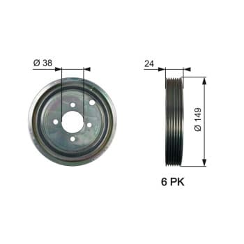 Poulie, vilebrequin DriveAlign®
