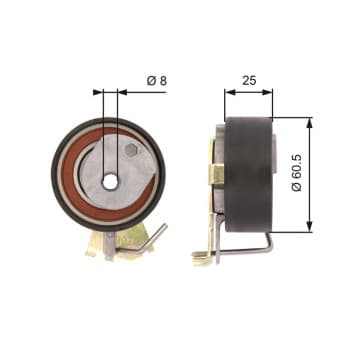 Poulie-tendeur, courroie de distribution PowerGrip® T43023 Gates