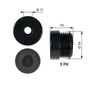 Poulie roue libre, alternateur DriveAlign® OAP7031 Gates