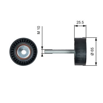 Poulie renvoi/transmission, courroie trapézoïdale à nervures DriveAlign® T36772 Gates