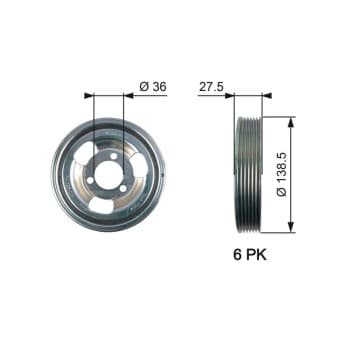 Poulie, vilebrequin DriveAlign®