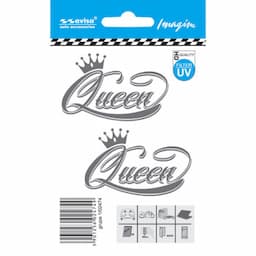 Autocollant de tatouage de voiture QUEEN 2pcs - 6.3x4cm