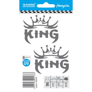 Autocollant de tatouage de voiture KING 2 pcs - 6x4.9cm