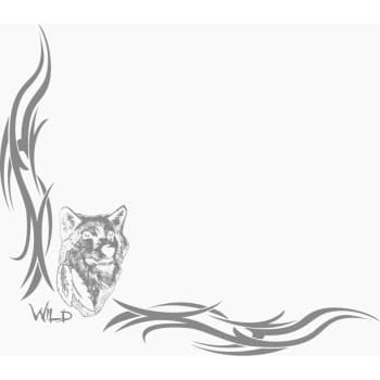 Autocollant de tatouage de voiture loup - 46x55cm - 2pcs côté gauche et côté droit