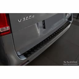 Protecteur de pare-chocs arrière en aluminium noir mat adapté pour Mercedes Vito &amp; Classe V 2014-2019 &amp; Faceli