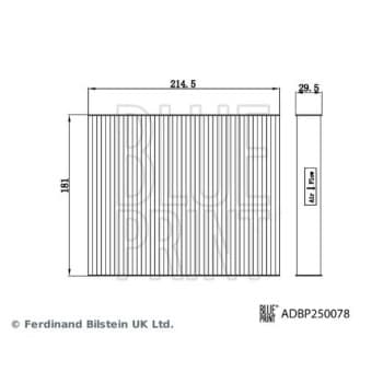 filtre à air d'habitacle ADBP250078 Blue Print