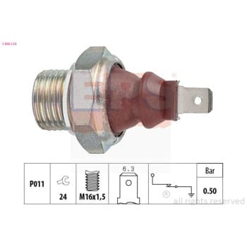 Indicateur de pression d'huile Made in Italy - OE Equivalent 1.800.124 EPS Facet