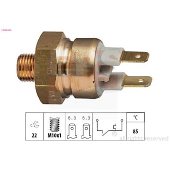 Contact thermique, voyant avertisseur de l'agent réfrigérant Made in Italy - OE Equivalent 1.840.056 EPS Facet