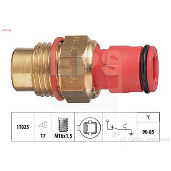 Interrupteur de température, ventilateur de radiateur Made in Italy - OE Equivalent 1.850.156 EPS Facet