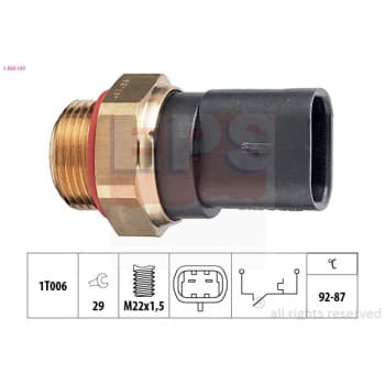 Interrupteur de température, ventilateur de radiateur Made in Italy - OE Equivalent 1.850.187 EPS Facet