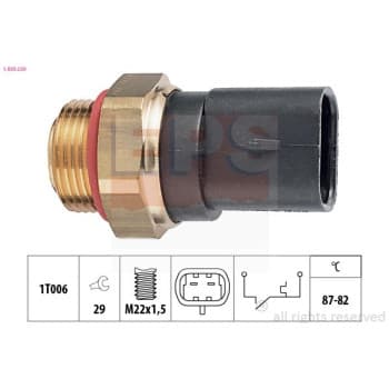 Interrupteur de température, ventilateur de radiateur Made in Italy - OE Equivalent 1.850.230 EPS Facet
