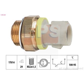 Interrupteur de température, ventilateur de radiateur Made in Italy - OE Equivalent 1.850.280 EPS Facet