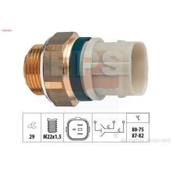 Interrupteur de température, ventilateur de radiateur Made in Italy - OE Equivalent 1.850.654 EPS Facet