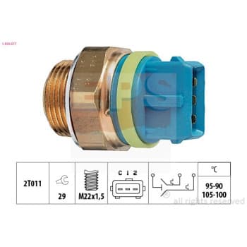 Interrupteur de température, ventilateur de radiateur Made in Italy - OE Equivalent 1.850.677 EPS Facet